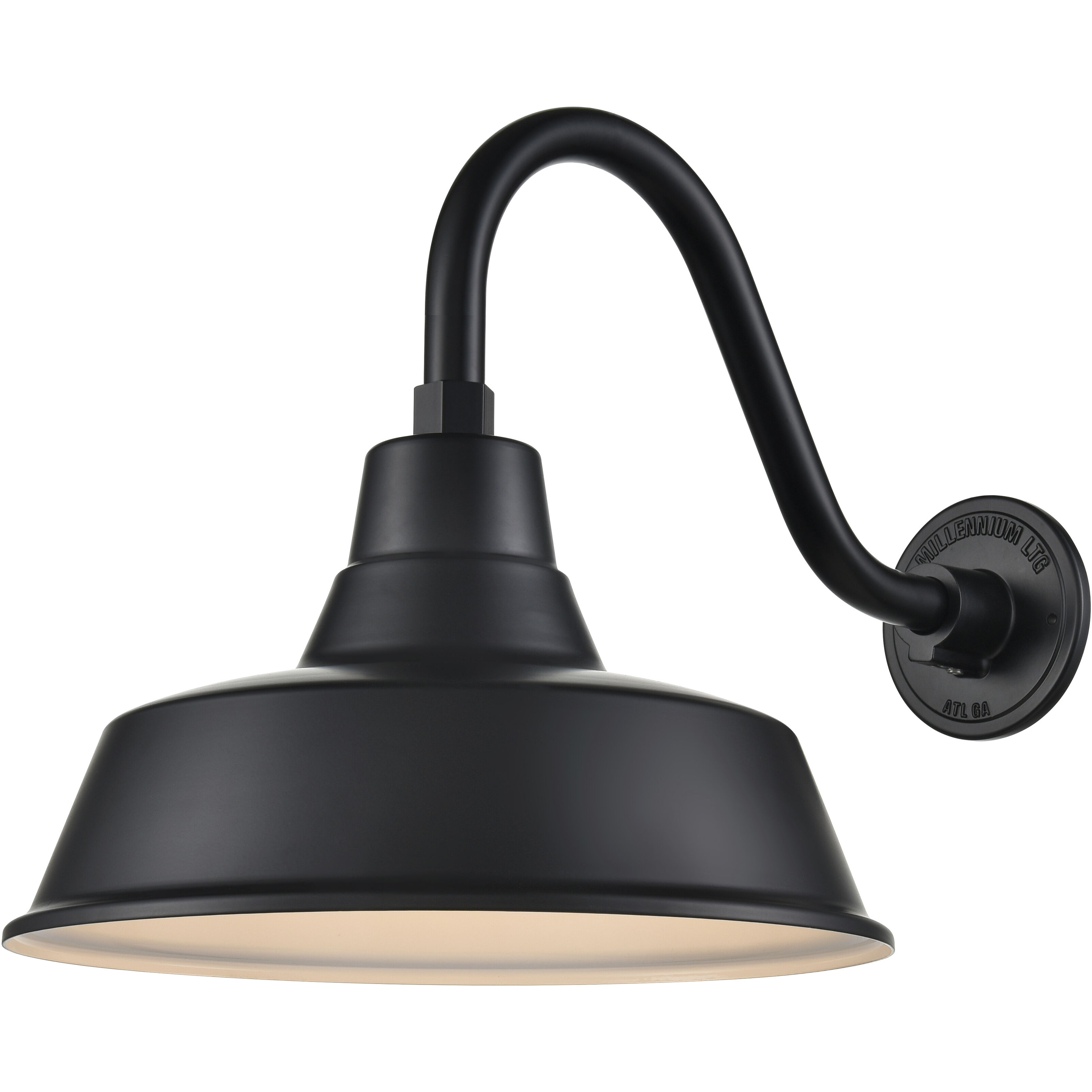 R Series Satin Black 14 inch Classic Warehouse Shade